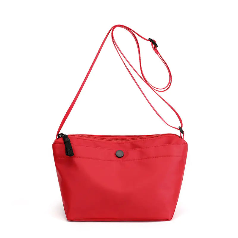 Women's Simple Solid Color Nylon Messenger Bag