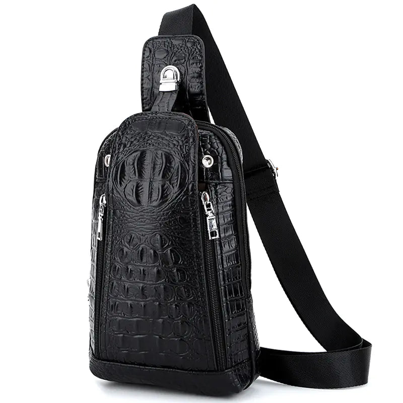 Crocodile Pattern Shoulder Crossbody Bag