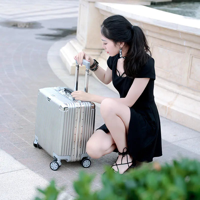 Waterproof Aluminum Frame Luggage, 18-Inch Carry-On
