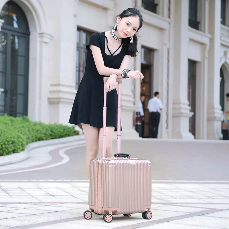 Waterproof Aluminum Frame Luggage, 18-Inch Carry-On