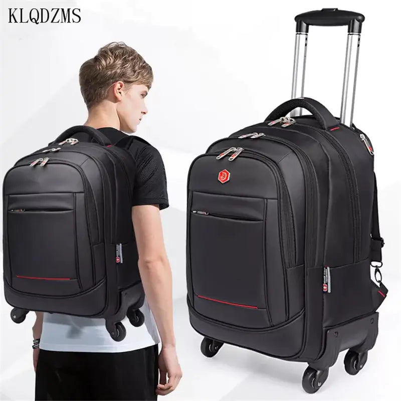 KLQDZMS 18/22 Inch Trolley Backpack Travel Bag