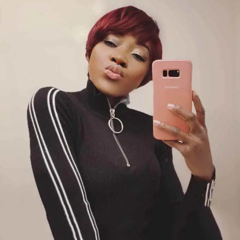 European Bobo Short Straight Hair Wig Headgear