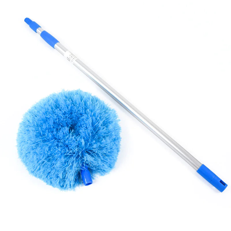 Extendable Feather Duster with 360ยฐ Dust Sweeping Action