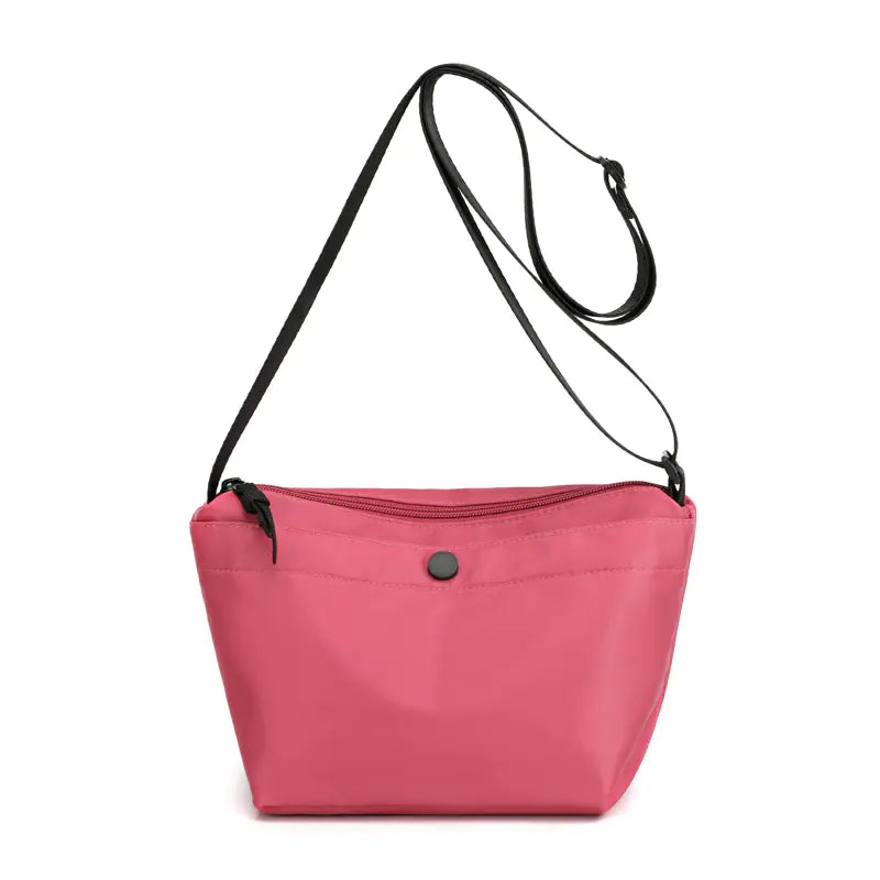 Women's Simple Solid Color Nylon Messenger Bag