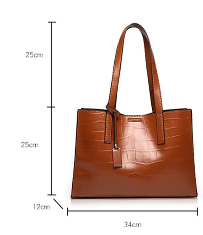 Crocodile Pattern Shoulder Crossbody Bag in PU Leather