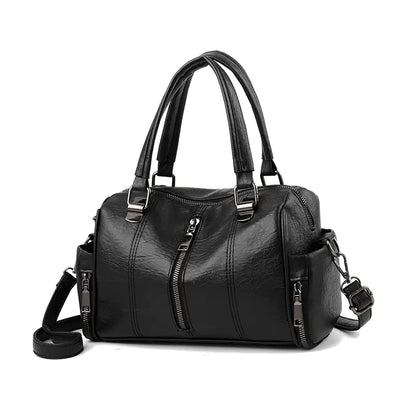 Trendy Color-Block Women's Tote Bag with Wide Strap