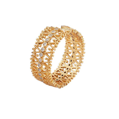 Trendy Lace Hollow Open Ring for Fashion Enthusiasts