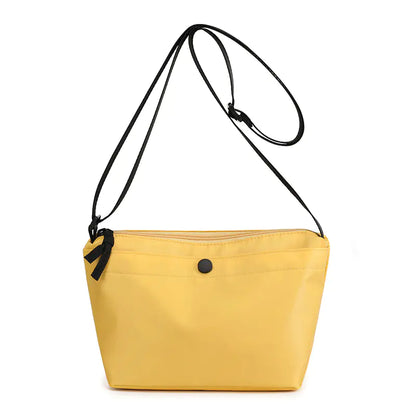 Women's Simple Solid Color Nylon Messenger Bag