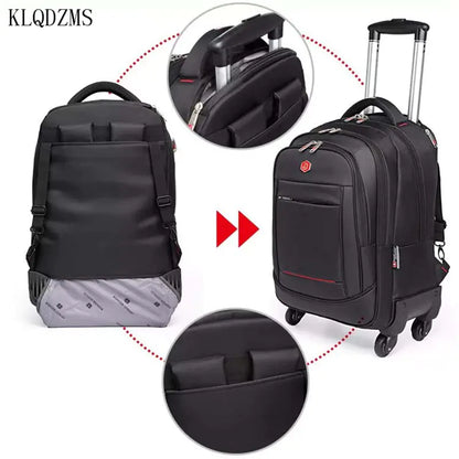 KLQDZMS 18/22 Inch Trolley Backpack Travel Bag
