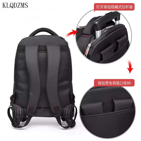 KLQDZMS 18/22 Inch Trolley Backpack Travel Bag
