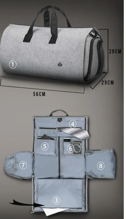 Waterproof Men's Travel Suitcase - Large Capacity Bag