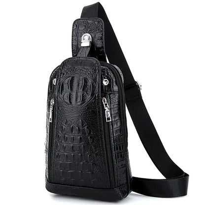 Crocodile Pattern Shoulder Crossbody Bag