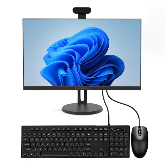 EUISHIHUA 24” All-in-One Computers i7 Quad-Core Desktop Computer with Camera 16G Ram 512G SSD IPS HD Display WiFi Bluetooth for Home Entertainment Business Office (i7-Black)