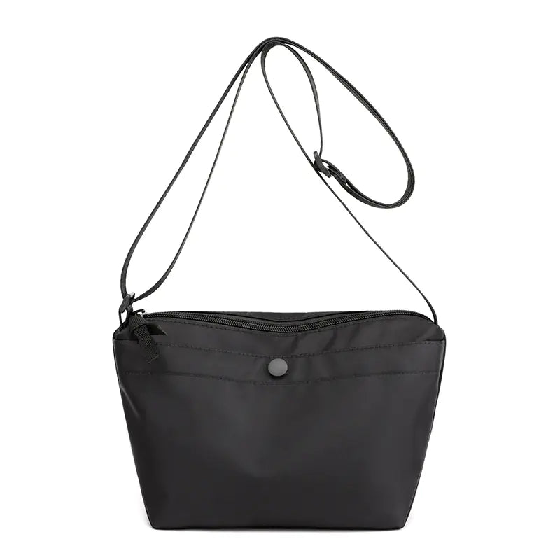Women's Simple Solid Color Nylon Messenger Bag