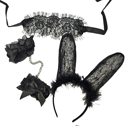 Lingerie Set with Lace Handcuffs and Accessories