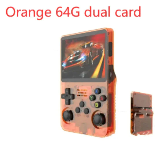 وحدة تحكم ألعاب الفيديو المحمولة Retro R36S - برتقالية