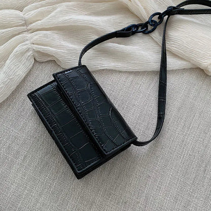 Crocodile Pattern Shoulder Crossbody Bag