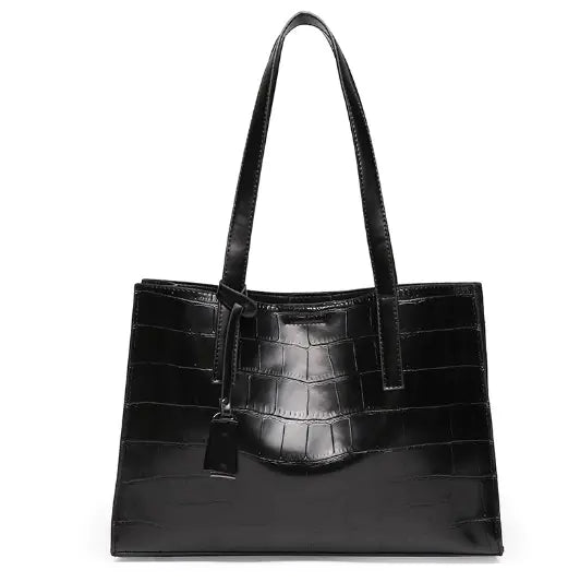Crocodile Pattern Shoulder Crossbody Bag in PU Leather