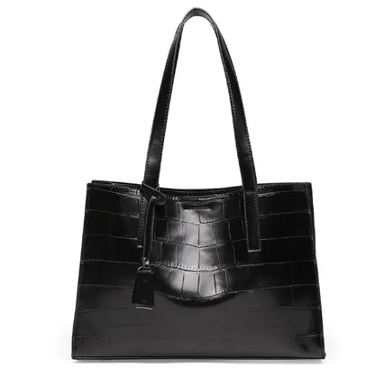 Crocodile Pattern Shoulder Crossbody Bag in PU Leather