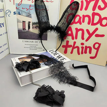 Lingerie Set with Lace Handcuffs and Accessories