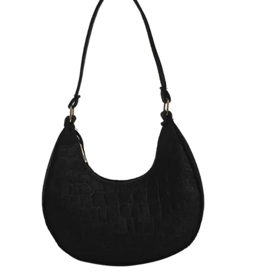 Crocodile Pattern Fairy Dumpling Bag, Shoulder Crossbody