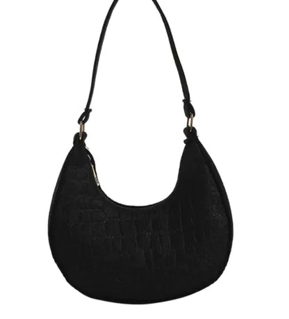 Crocodile Pattern Fairy Dumpling Bag, Shoulder Crossbody