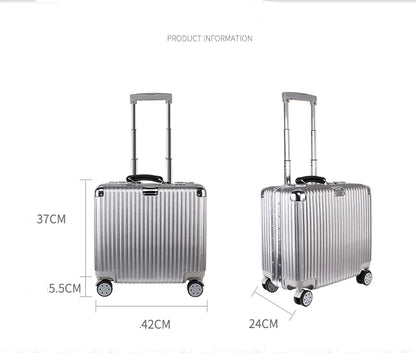 Waterproof Aluminum Frame Luggage, 18-Inch Carry-On