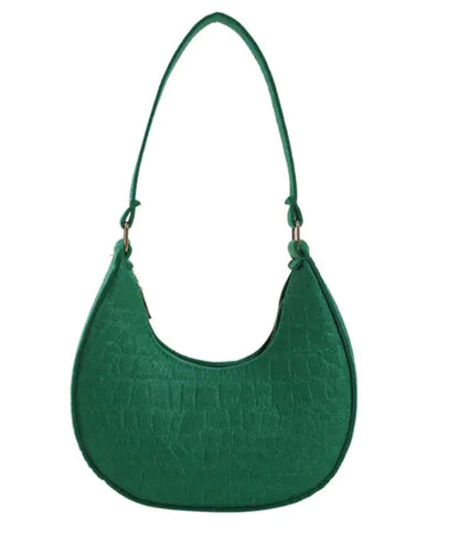 Crocodile Pattern Fairy Dumpling Bag, Shoulder Crossbody