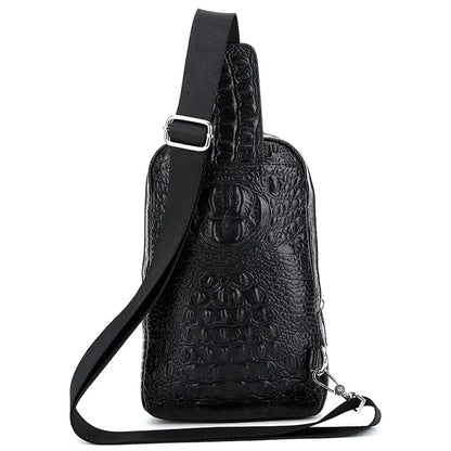 Crocodile Pattern Shoulder Crossbody Bag