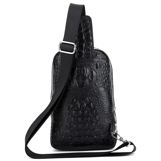 Crocodile Pattern Shoulder Crossbody Bag