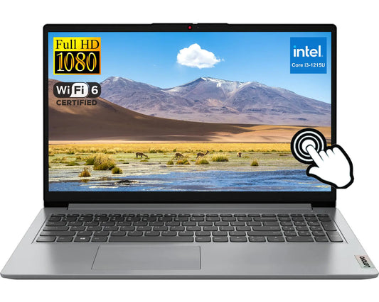 Lenovo Ideapad Laptop Touchscreen 15.6" FHD Intel Core i3-1215U 6-Core 16GB RAM 512GB SSD Webcam Bluetooth Wi-Fi6 SD Card Reader Windows 11 Grey GM Accessories