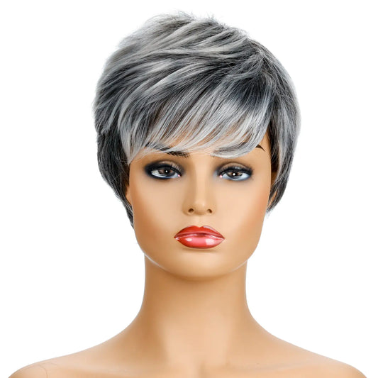 Realistic Short Curly Hair Headgear for Ladies