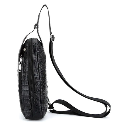 Crocodile Pattern Shoulder Crossbody Bag