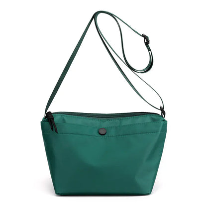 Women's Simple Solid Color Nylon Messenger Bag