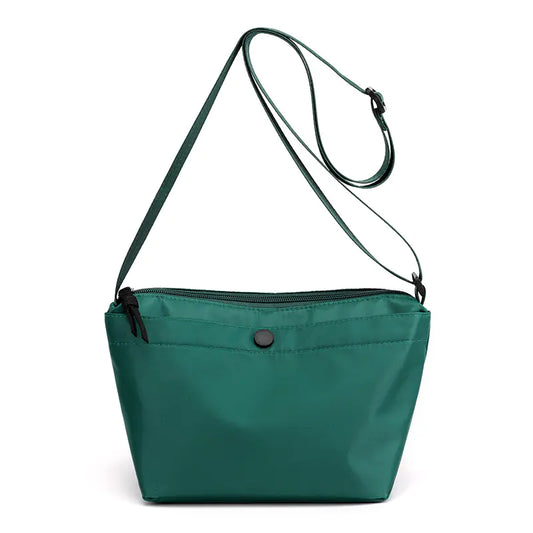 Women's Simple Solid Color Nylon Messenger Bag